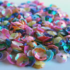Sequins 6mm Mixed Colors Lustre Flowers Cupped  200 Pieces Loose
