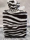 Zebra Animal Print Cotton Fabric  Handmade  Square Tissue Box Cover