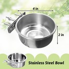 2 Pcs Bird Feeding Dish Cups parrot Food Bowl Clamp Holder Coop Cup Bird Cage