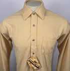 Vtg 60s 70s Suede Shirt Mens Soft Arnel Nylon Disco Hippie New Large Tall Nos