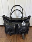 Six Pack Fitness Shoulder Bag Travel Fit Black Faux Leather Meal Prep