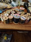 Vintage Wooden Spools Of Thread Lot Of 26