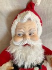 Santa Claus Rushton Co  Coca Cola Bottle Vintage 50s White Boots 15 In 