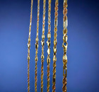 14k Tri Color Gold Solid Figaro Rope Milano Necklace Bracelet Chain 2-8mm 7 -30 