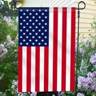 2pcs Us Garden Flag Usa American United States Yard Flags Double Sided 12 5x18