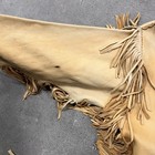 Vtg Native American Suede Deer Skin Leather Fringe Dress Festival Boho Fits L