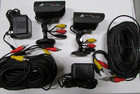 Wired  Security Cameras    100ft Cables   Power Supply Complete Kit
