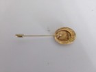Vintage Gold Tone Hat-stick Pin Brooch Mother Of Pearl-detailed Casing  Florenza