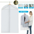 5xgarment Cover Bag Suit Storage Zipper Dress Clothes Moisture And Dust Proof Us