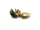 Pink Rhinestone   Heart Charm Angel Pin Gold Tone