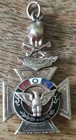 Vintage Foe Fraternal Order Of The Eagle Enamel  gold Filled Pocket Watch Fob