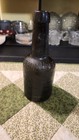 Antique Johann Hoff Dark Amber Blob Top Beer Bottle Black Glass