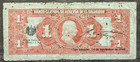 El Salvador Scarce 1 Colon  diosa  Design 1943 Serie E