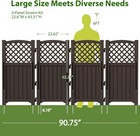 Brown Devoko 4-panel Resin Privacy Fence Lattice Screen For Yard Trash Ac Unit