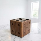 Wooden Pool Cue Holder Rack  9 Slot Billiard Cue Stand  Rustic Game Room Decor
