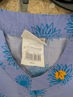 Turkey Time Women   s V-neck Scrub Top Patterned Purple blue Size S