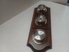 Vintage Springfield Wooden Weather Station Barometer Thermometer Humidity Usa