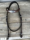 Champion Turf Headstall Sterling Overlay Vintage Browband Bridle