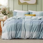  Duvet Cover Queen Size - Reversible Queen  90  X 90   02 - Blue  no Comforter 