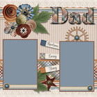 Dad Fathers Day Premade Scrapbook Pages Paper Piecing Printed Layout Dbds