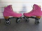 Moxi Lolly Fuchsia Pink Purple Suede Quad Roller Skates Size 8 Mpn Pdny060  Ln