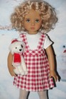 Outfit For Effner Little Darlings 13  Dolls -xmas Holiday Dress Cape Toy Shoes