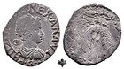 Spanish Empire  Naples 1 2 Silver Carlino King Philip Iii 1598-1621 Golden Flees