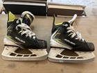 Bauer Vapor Fly40 Youth Ice Hockey Skates Size Y13d Black white yellow