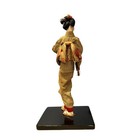 Antique Vintage Japanese Geisha Doll Shamisen Player Silk Kimono Vintage 12in