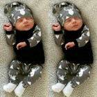 Newborn Baby Boy 3pcs Clothes Outfits Shirt Tops Pants Hat Infant Bodysuit Set