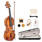Natural Full-size Solid Wood 4 4 Violin Starter Package Aged Spruce Top Glarry
