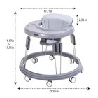 Foldable Baby Walker 9 Adjustable Heights For 6-18 Months With Wheels Portable