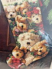 Dimensions Teddy Togetherness Christmas Needlepoint Stocking Kit 9136