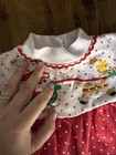 Vintage Honors Baby Christmas Santa Reindeer Red White Polka Dot Top 12 Months