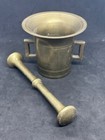 Mortar   Pestle Pharmacy Apothecary Vintage Large Heavy Solid Drug Store Rx