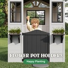 48x44x60  Wooden Playhouse Cedar Wood Cottage Cooking Set Planters White Garden