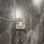 Vintage Sterling Silver Repousse Stamp Holder 