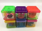 Fisher Price Peek A Boo Blocks Lot Of 6 A Apple B Block Bee C Block Cat Lot E