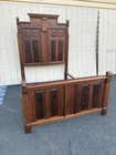 66678  Queen Size Victorian Walnut Bed Rare Find