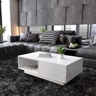 Modern High Gloss Rectangular Coffee Table For Living Room