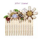 Nwt Betsey Johnson Sweetness  light Gold Tone Hair Jewelry Comb Accessory