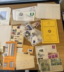 Huge Lot Of Antique Vintage Current Stamps Thousands Unused Used Books Receipts