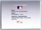 Authentic Piece Fenway Park Outfield Wall Padding Trading Card
