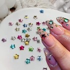 100pcs Star Rhinestones For Nails Mixed Color 3d Stars Nail Multicolored-3