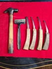Vtg 5 Heller Bros Co Farrier    Axe Sole Knife Clinch Cutter Hammer Horse Logo obo