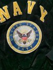 Vintage New Crew Us Navy Genuine Leather Patch Coat Jacket Mens Large