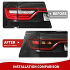 Smoked Tail Light Lamp Covers Guards Trim Compatible With Dodge Durango 