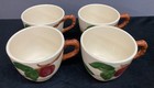 Franciscan Earthenware Apple Coffee Mugs 8oz Set Of 4