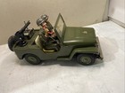 Nomura Army Jeep Japan Tin Litho Friction Air Defense Military Toy Car