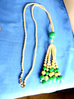 Vintage Hand Strung Faux Pearl  Flapper Necklace 24  14k Wg  Clasp